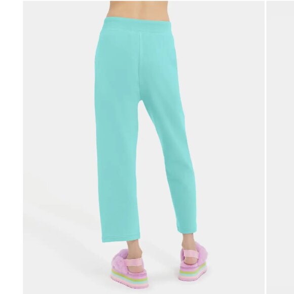 UGG KEYLA CROP PANTS Women XS &Med Aquatic BLUE COTTON HIGH WAIST SWEATPANT - Picture 3 of 15